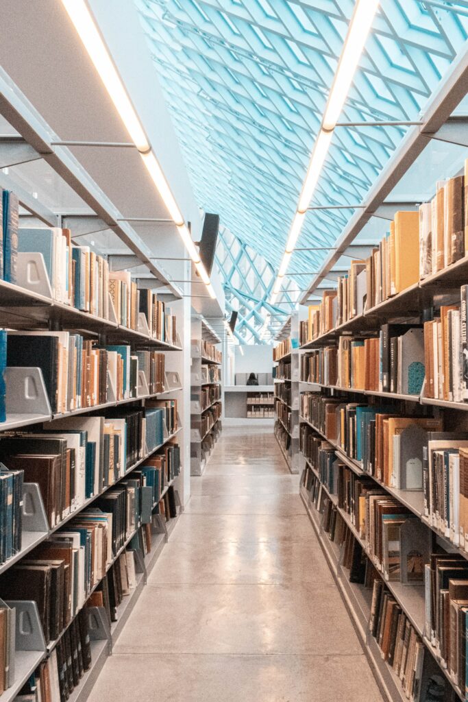 bibliothèque espace, bibliothèque neuve moderne, bibliothèque lumineuse, bibliothèque prpore et rangée, 