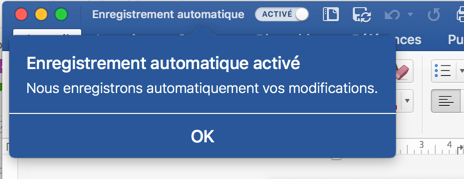 sauvegarder votre mémoire avec enregistrement automatique word