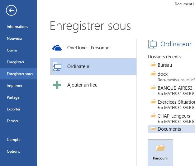 sauvegarder votre mémoire avec word