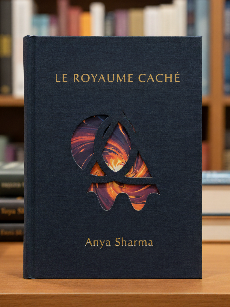 Beau livre roman avec découpe dans la couverture cartonnée